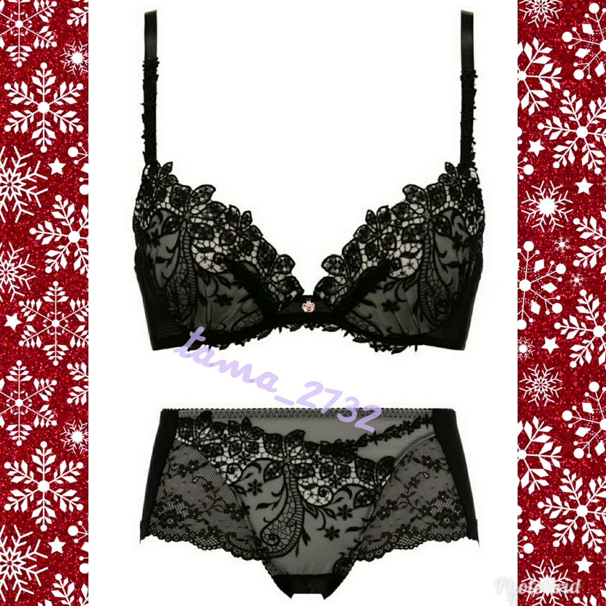 お得，爆買い D75L フロラーレ バイ トリンプ504 ブラジャー＆ボーイズレングスショーツセット 定価13 284円 M014 ブラック 黒 松田聖子 プルメリア(75)｜売買されたオークション情報、yahooの商品情報をアーカ ブラジャー、ショーツ