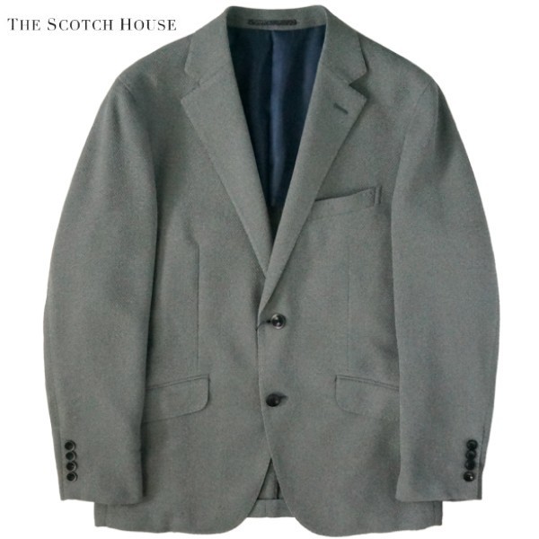 新品 ザ・スコッチハウス　ストレッチジャケットＬＬグレーTHE SCOTCH HOUSE吸水速乾　春夏秋