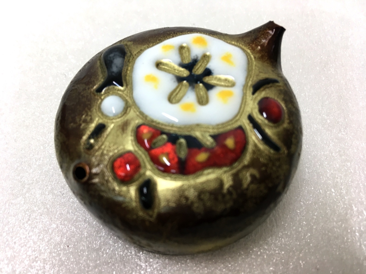 安藤七宝 彩釉七宝 硯箱 水滴 雨畑硯付き 共箱