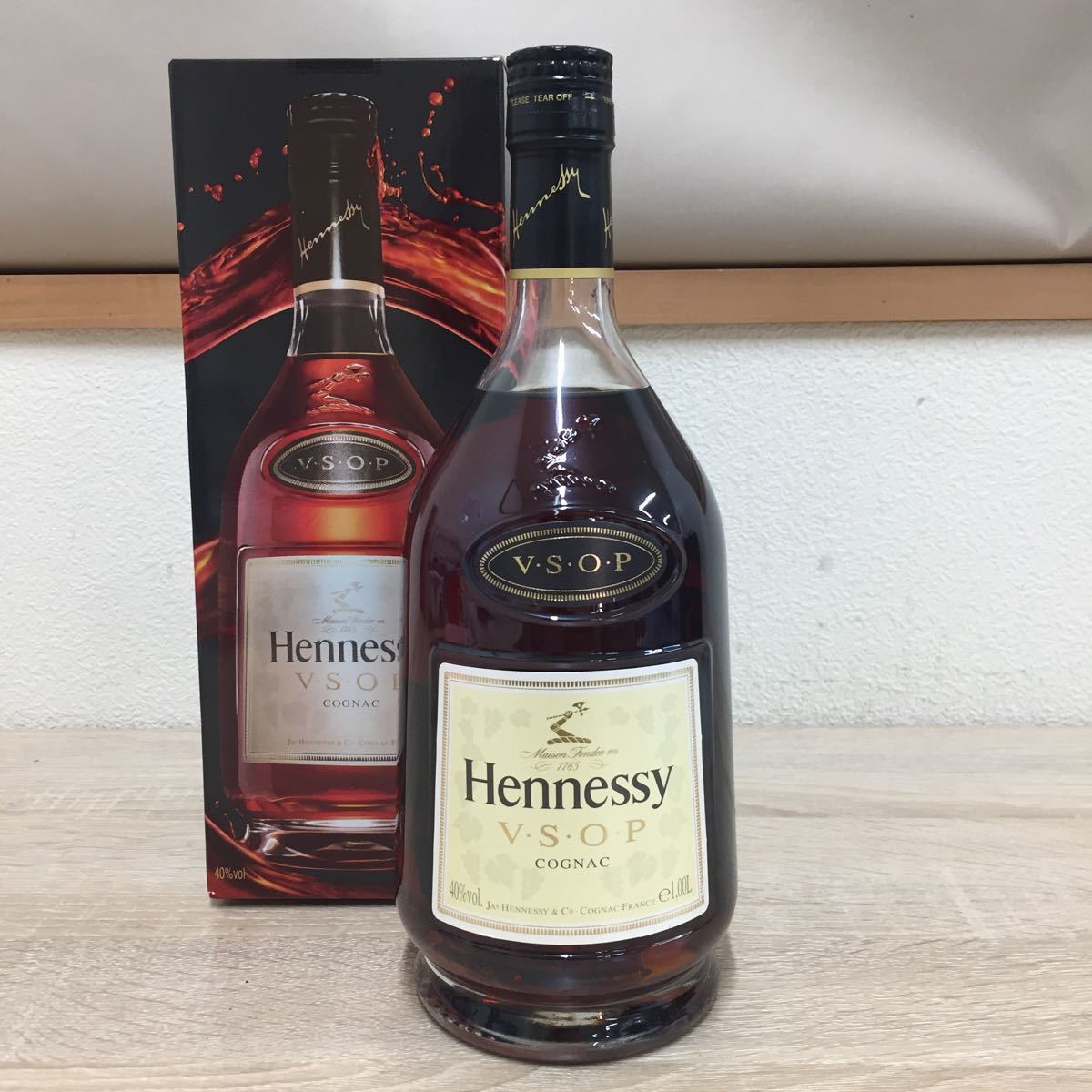 12 古酒 Hennessy ヘネシー V.S.O.P VSOP COGNAC 1L 1000ml 箱付き