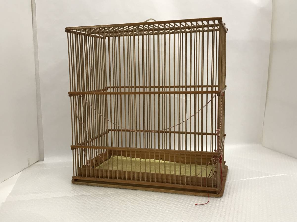 手作り品 メジロ 鳥かご 竹ひご 巣箱 鳥籠 竹製 小鳥 目白 ウグイス竹籠