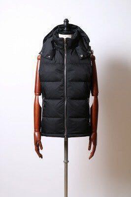 新品 wjk ダウンベスト L ブラック 2way ファー 1piu1uguale3 AKM