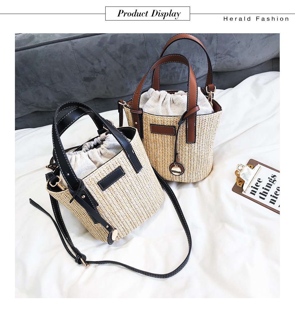 ■格安スタート■最落無し■FH HERALD FASHION 海外人気ブランド 女性 ウィメンズ ハンド 夏向け トート 藁バッグ 色選択■170825B