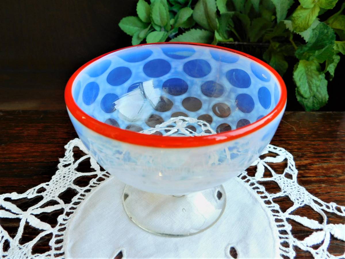 新作入荷，人気 氷コップ 赤縁 水玉 乳白 TeasGarden №1305(その他)｜売買されたオークション情報、yahooの商品情報をアーカイブ公開 - オークファン その他