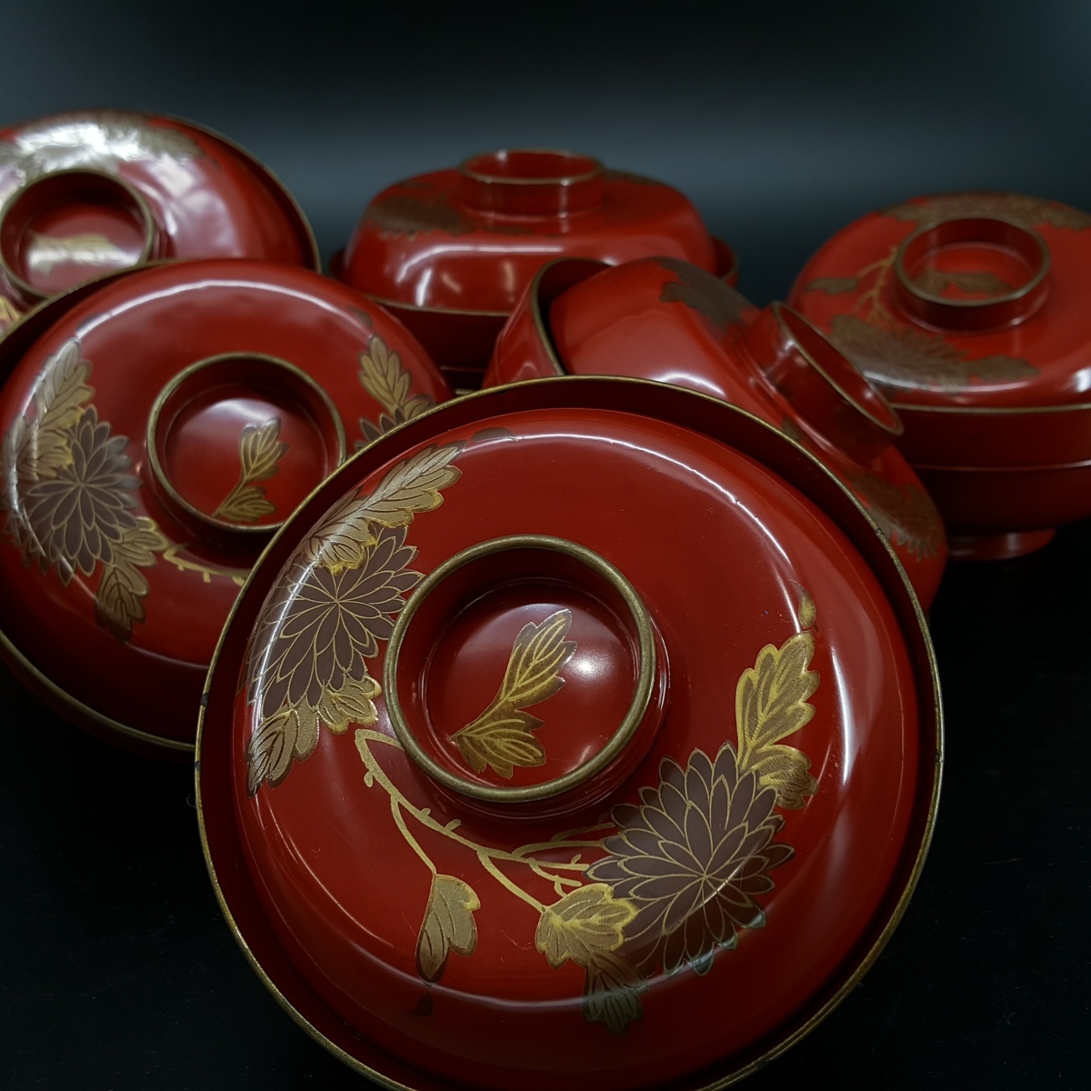  宝蔵 時代漆器 蒔絵 菊文蒔絵蓋付椀 吸物椀八客 木製本漆 骨董 古美術(その他)｜売買されたオークション情報、yahooの商品情報をアーカイブ公開 - オークファン その他