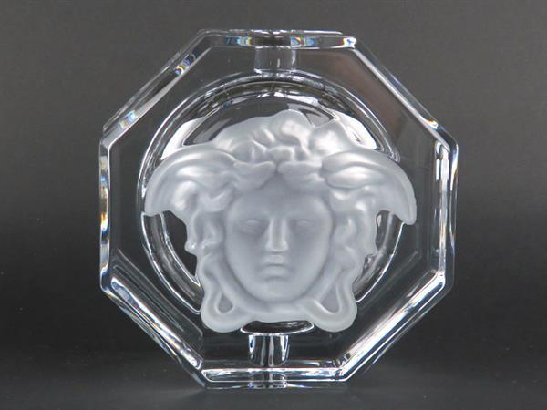 1円～ ヴェルサーチ クリスタル 灰皿 アッシュトレイ メデューサ 箱