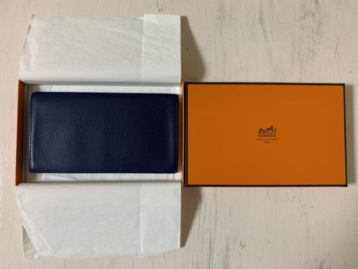 極美品 HERMES エルメス MC2 フレミング ブルーサフィール メンズ 二 