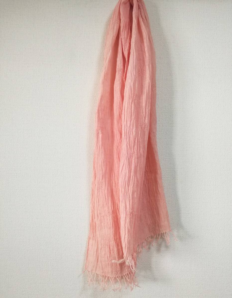 草木染め ガーゼリネンストール ピンク 02 ストール一般 売買されたオークション情報 Yahooの商品情報をアーカイブ公開 オークファン Aucfan Com