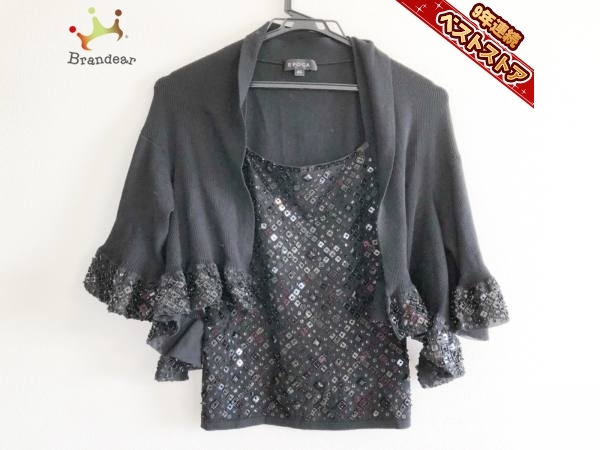 エポカ EPOCA アンサンブル サイズ40 M 黒 レディース ビーズ/スパンコール トップス