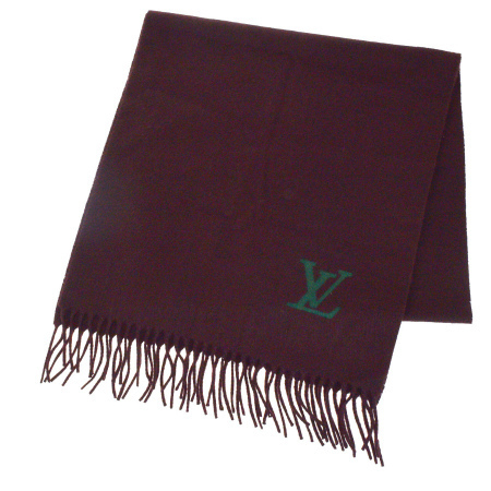 中古】 超美品 ルイヴィトン LOUIS VUITTON マフラー ブラウン