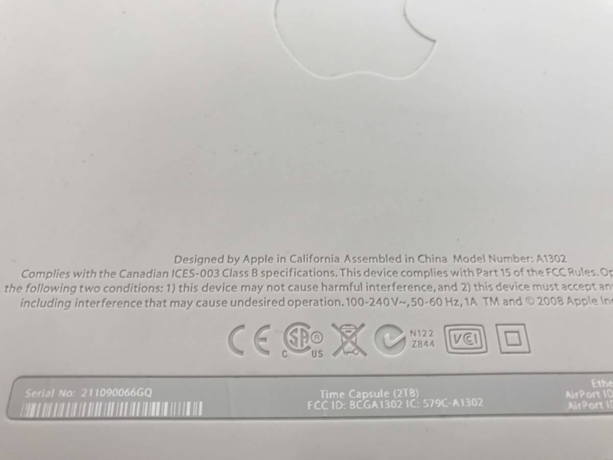 Time Capsule Apple AirMac タイムカプセル アップル ME182J⁄A 1TB 2TB 