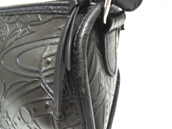 ヴィヴィアンウエストウッド VivienneWestwood ショルダーバッグ レザー×キャンバス 黒 バッグ