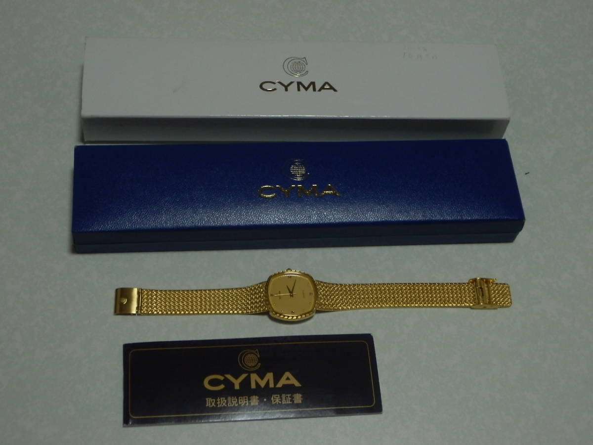 ★未使用/CYMA シーマ /クォーツ腕時計/ ゴールド/稼動品/電池交換済★