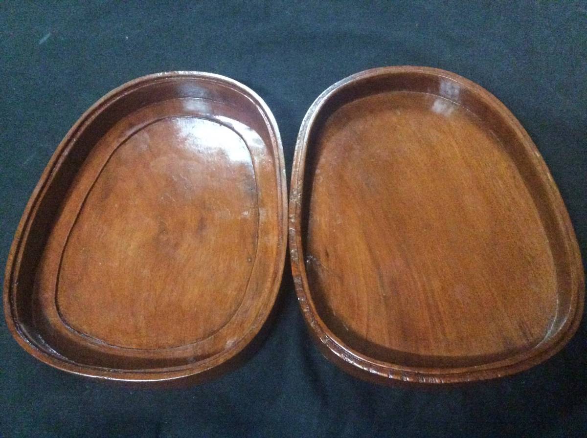 中国美術 書道具 古端溪 端渓硯 梅花紋 蕉白 天青 難あり 唐木箱 唐物