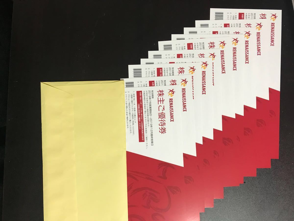 ルネサンス株主優待券　１０枚セット 簡易書留無料_1