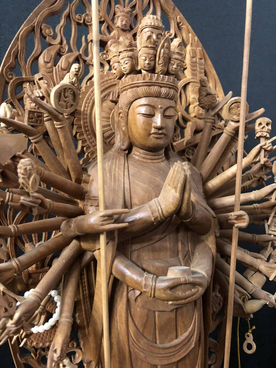 白檀 仏陀 苦行 曹洞宗 臨済宗 禅宗 仏像 白檀 釈迦如来 八角台座 飛天