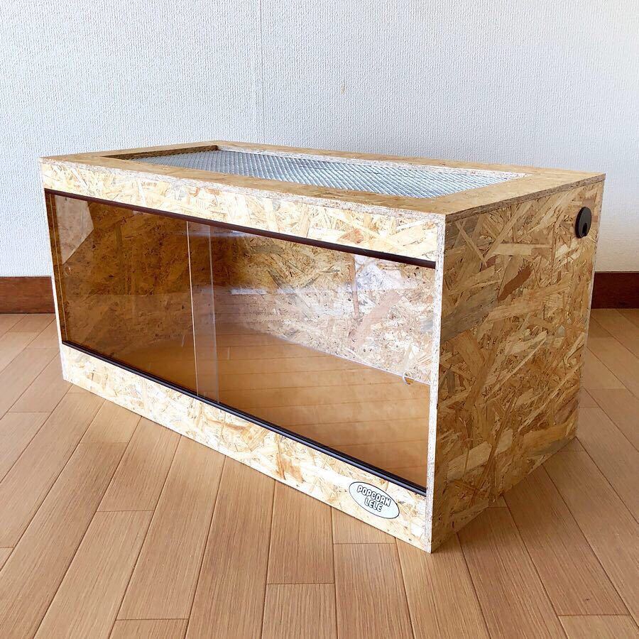 POPCORNLELE オリジナル爬虫類木製ケージ 800×400×400mm トカゲ リクガメ ヘビ ハリネズミなどに オーダーケージ ポップコーンレレ_1