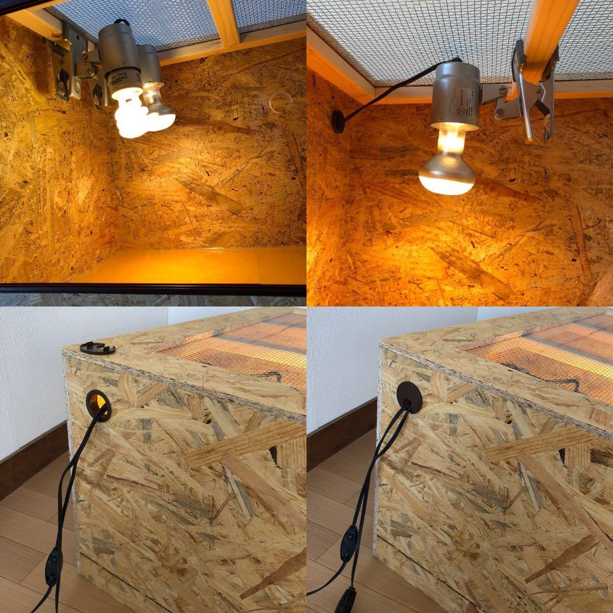 POPCORNLELE オリジナル爬虫類木製ケージ 800×400×400mm トカゲ リクガメ ヘビ ハリネズミなどに オーダーケージ ポップコーンレレ_4