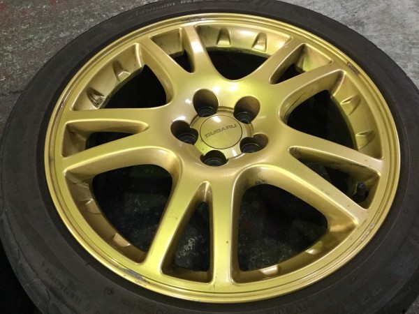 GDB インプレッサ WRX STi 純正 アルミホイール タイヤ 17×7.5J+53  