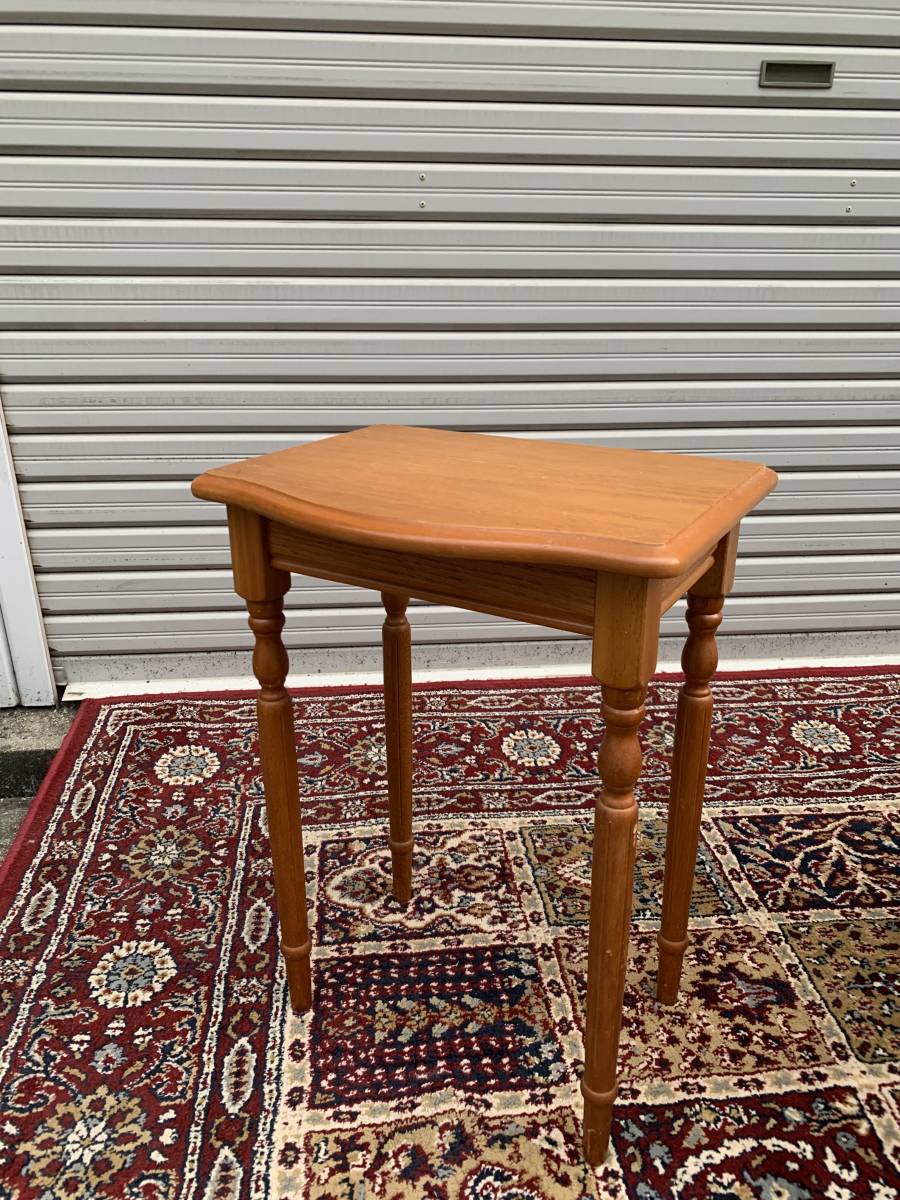 ☆☆ 送料無料 木製 アンティーク レトロ リビング サイドテーブル ナイトテーブル 花台 飾り棚 棚_1