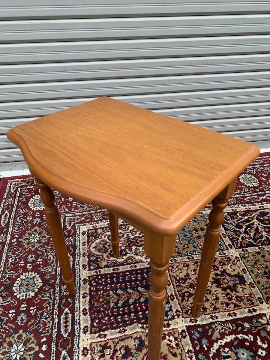 ☆☆ 送料無料 木製 アンティーク レトロ リビング サイドテーブル ナイトテーブル 花台 飾り棚 棚_2