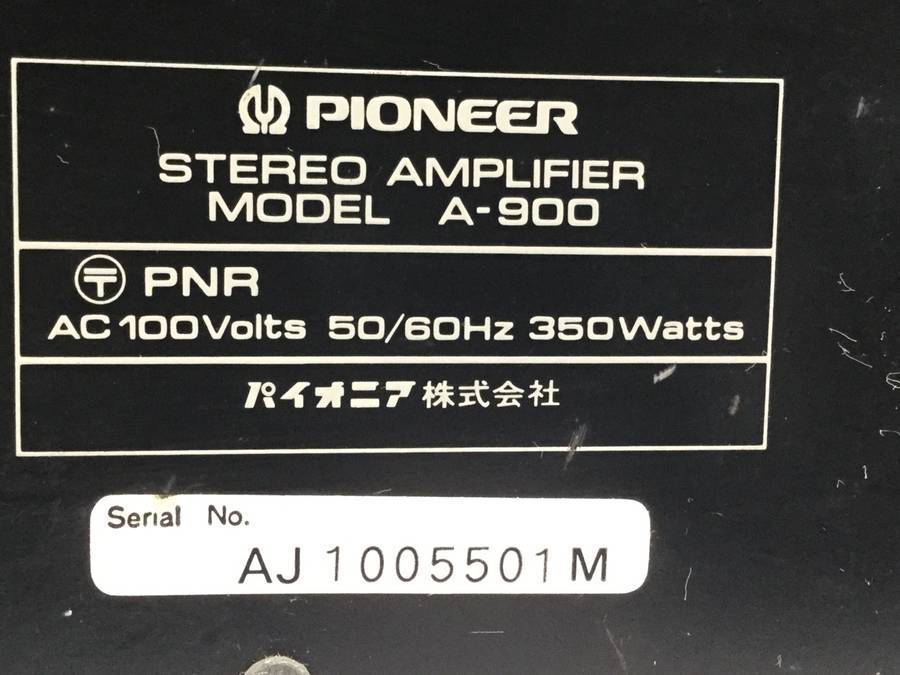PIONEER A-900 プリメインアンプ◇現状品 【公式通販】