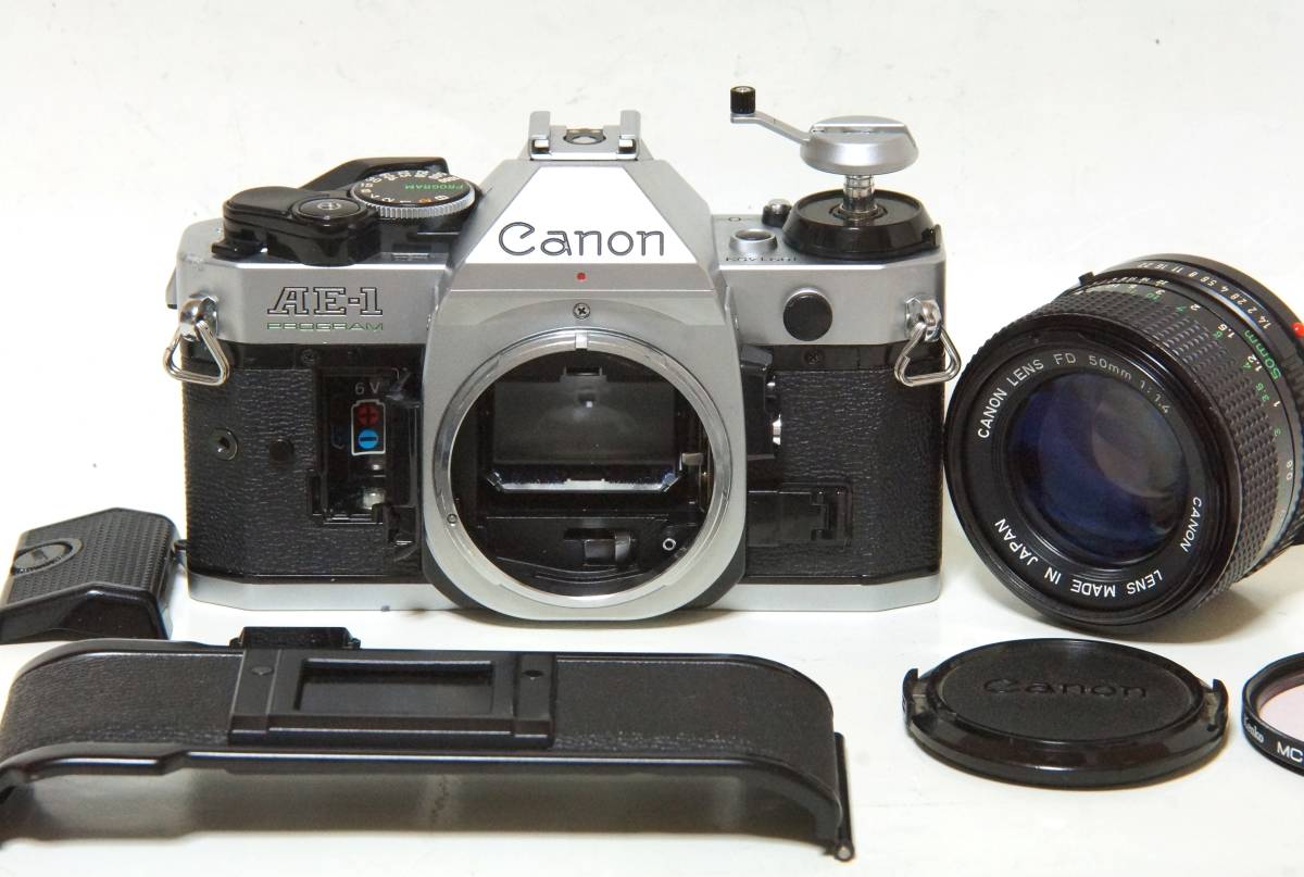 Canon NewFD50mmF1.4 AE-1P A-1完動品明るい王道標準レンズ付き