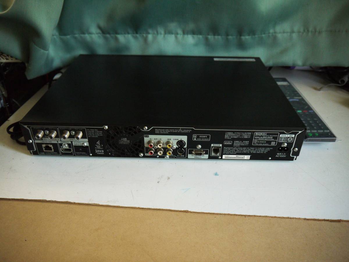 動作良好☆SONY ブルーレイレコーダー 2番組同時録画 BDZ-RX30 動作