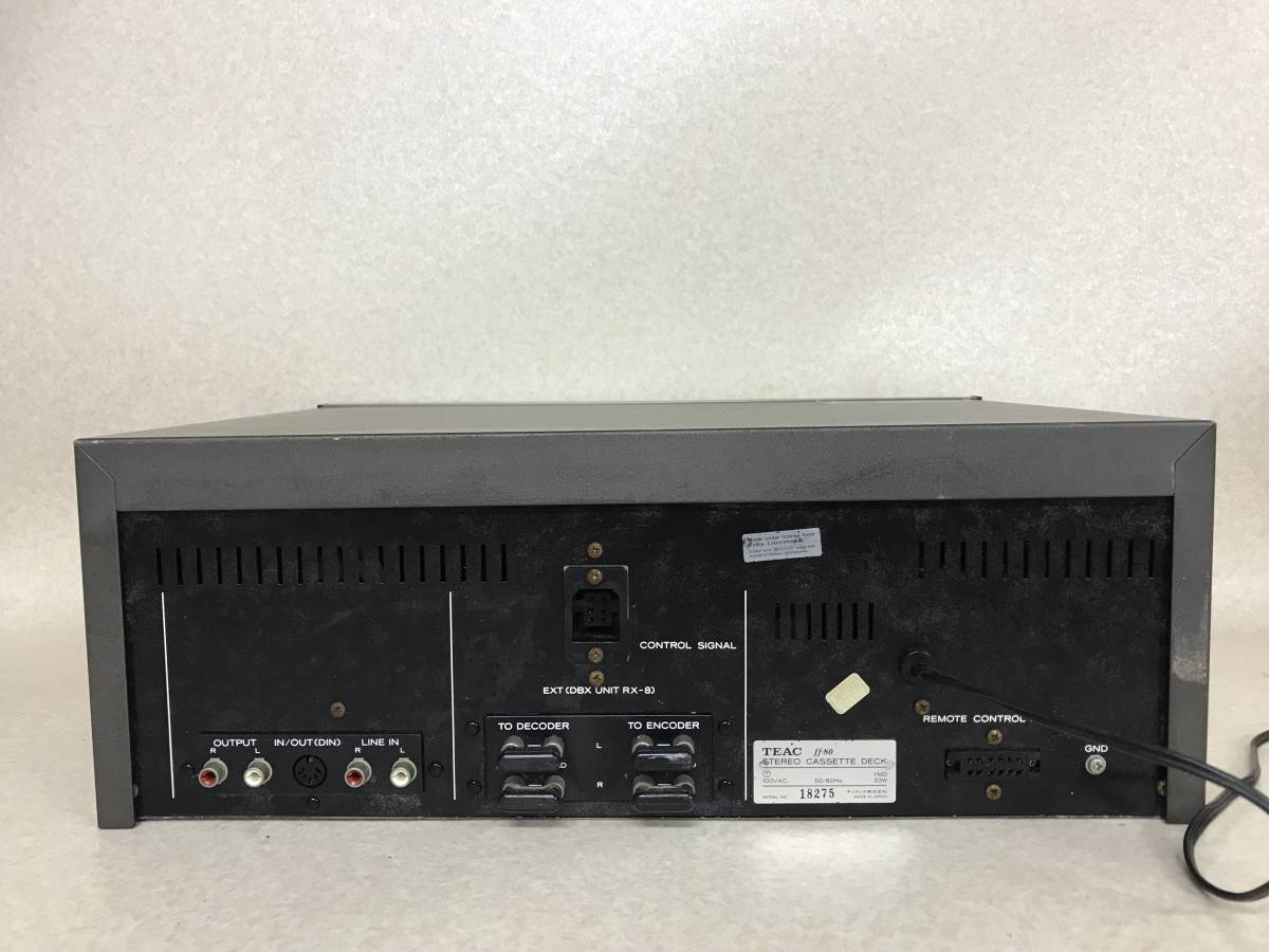 TEAC FF-80 カセットデッキ ジャンク オーディオ機器 ティアック