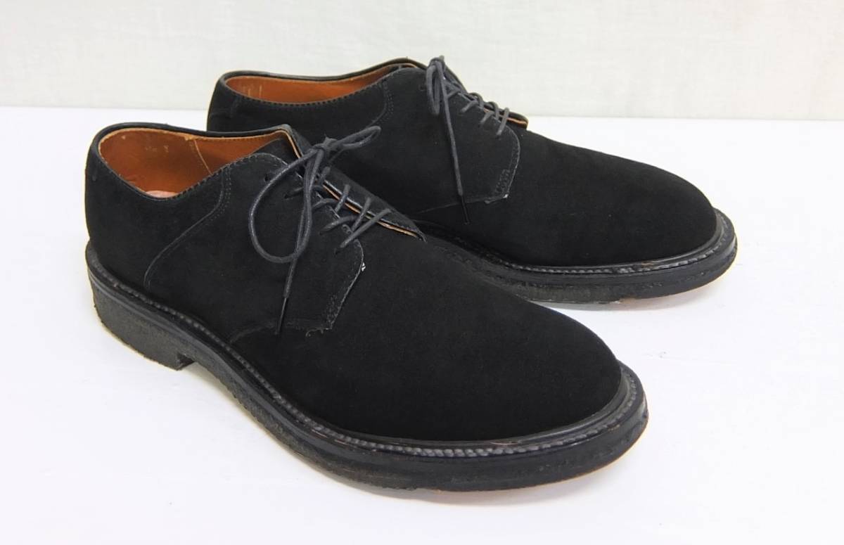BEAMS別注 Alden 5595 黒スエード 7D プレーントゥ オールデン
