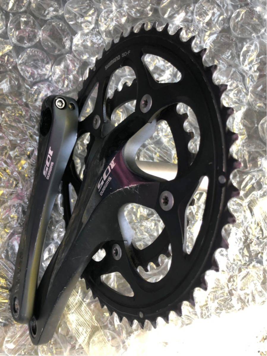 SHIMANO 105 FC-5750 172.5mm 50/34T 2x10sクランクセット中古美品! FC