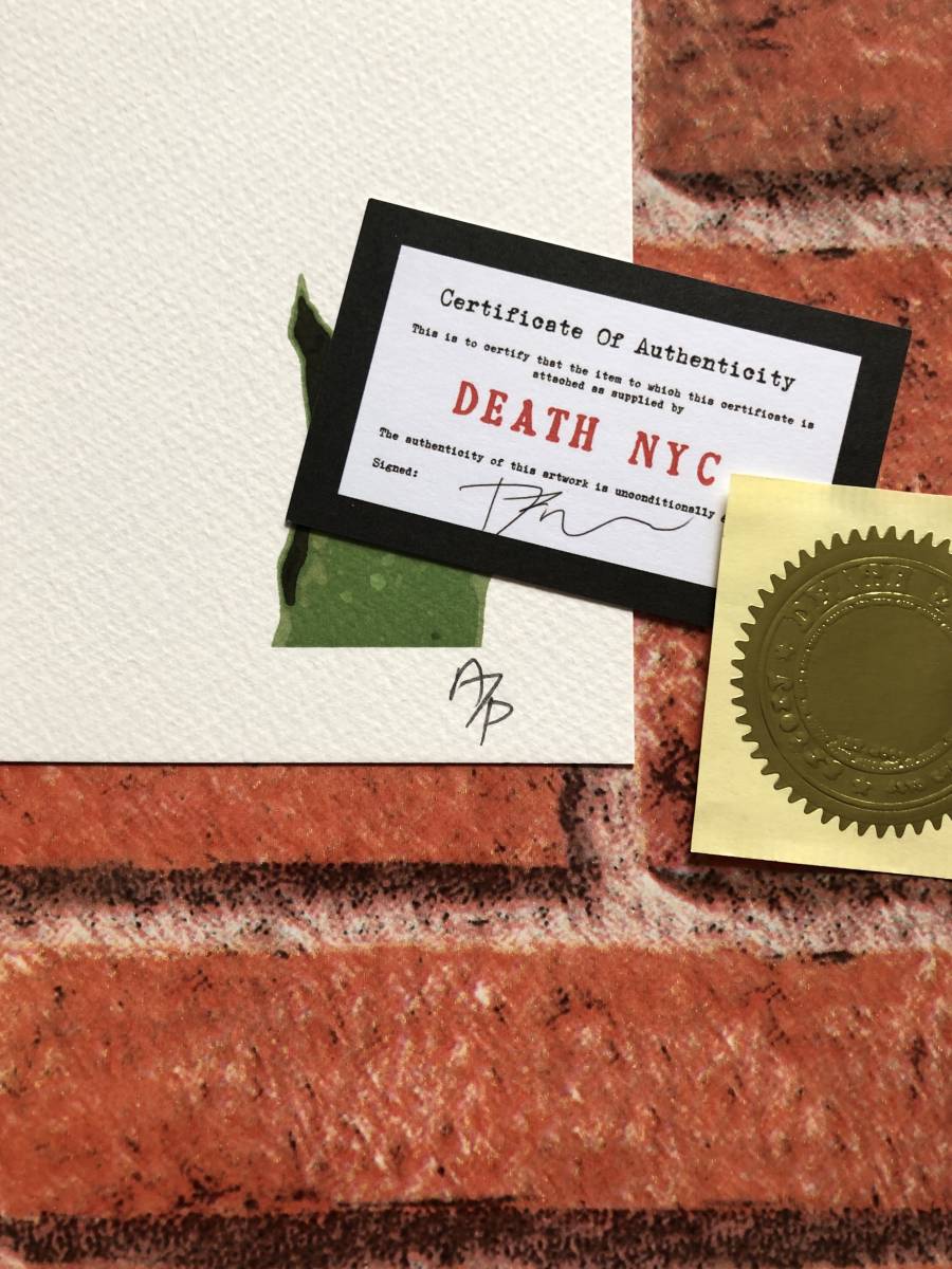 death NYC ★世界100部限定★ カーミット セサミストリート ボックスロゴ COA付 検索：banksy jeffkoons 草間彌生 ヴィトン シュプリーム