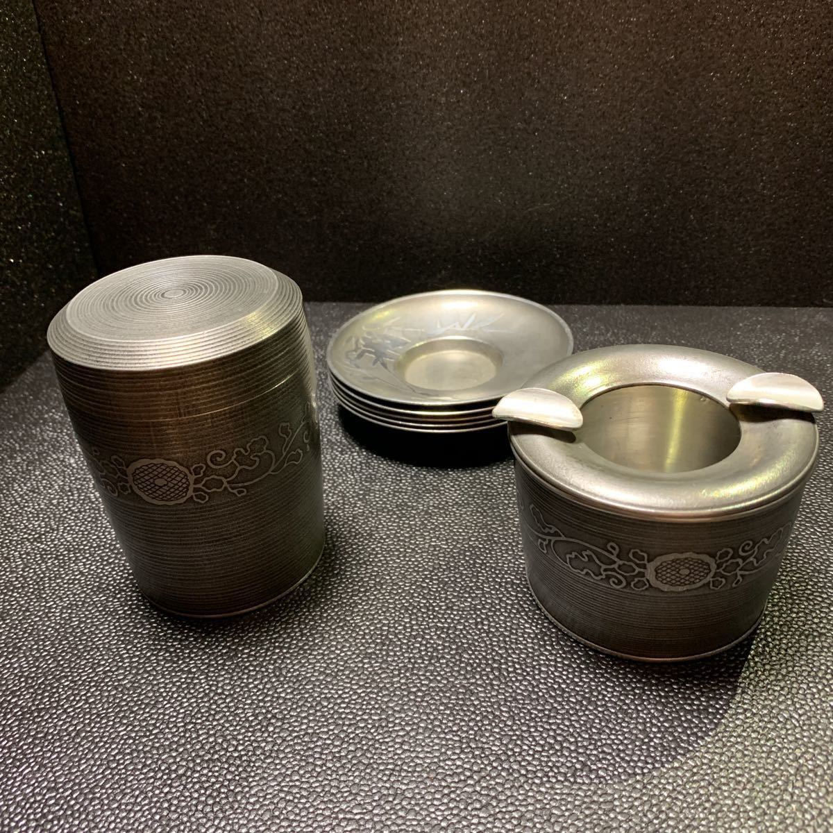 人気SALE，格安 間村自造 鋳物 茶道具 灰皿 タバコ入れ(錫製)｜売買されたオークション情報、yahooの商品情報をアーカイブ公開 - オークファン 錫製