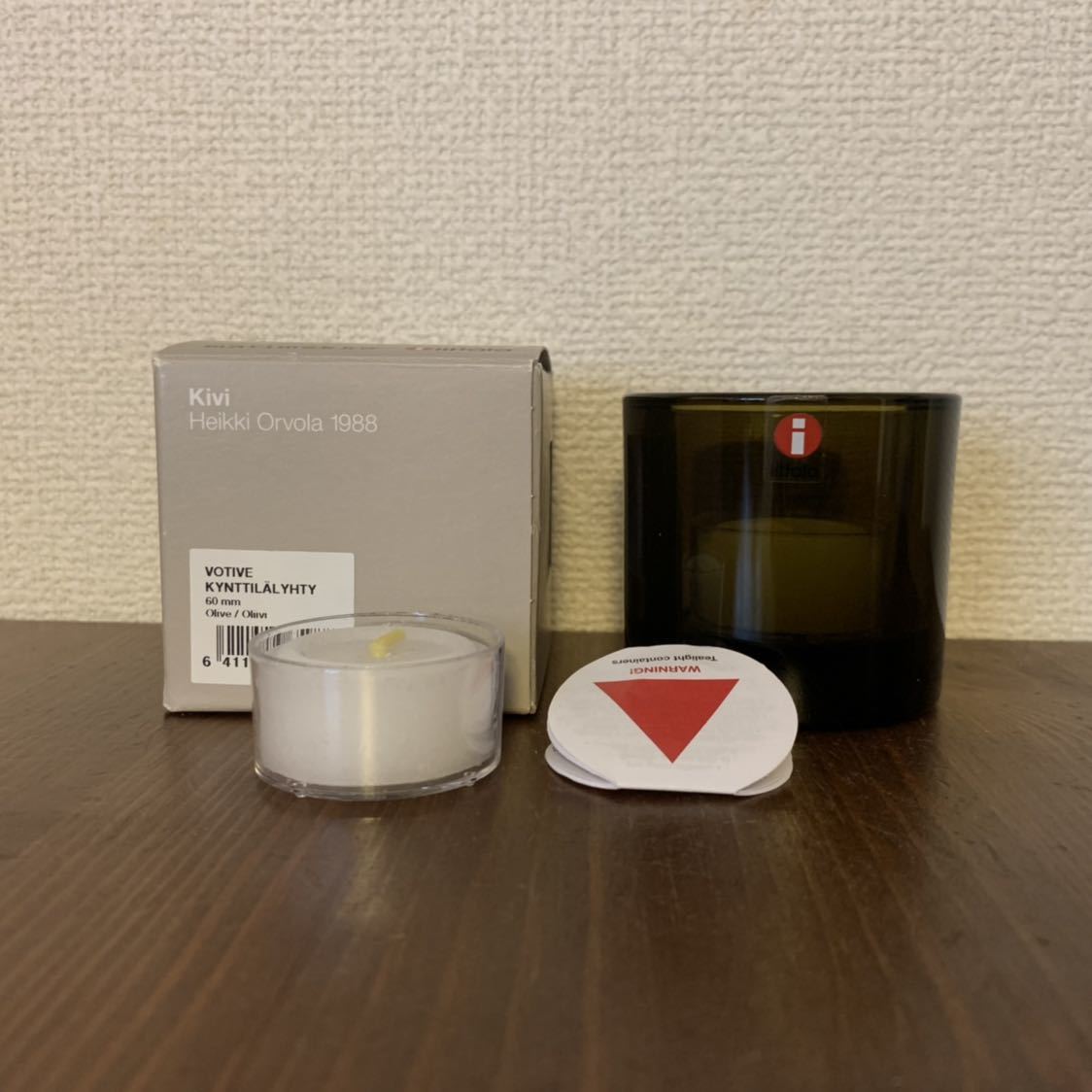 イッタラ ローズオリーブ キャンドルホルダー iittala キビ Kivi