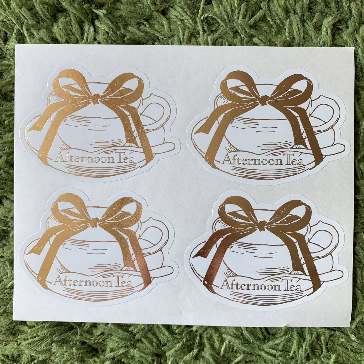 Afternoon Tea アフタヌーンティー シール ステッカー 4枚 クリスマス ギフト ラッピング オシャレ デザイン ゴールド カップ リボン シール 売買されたオークション情報 Yahooの商品情報をアーカイブ公開 オークファン Aucfan Com