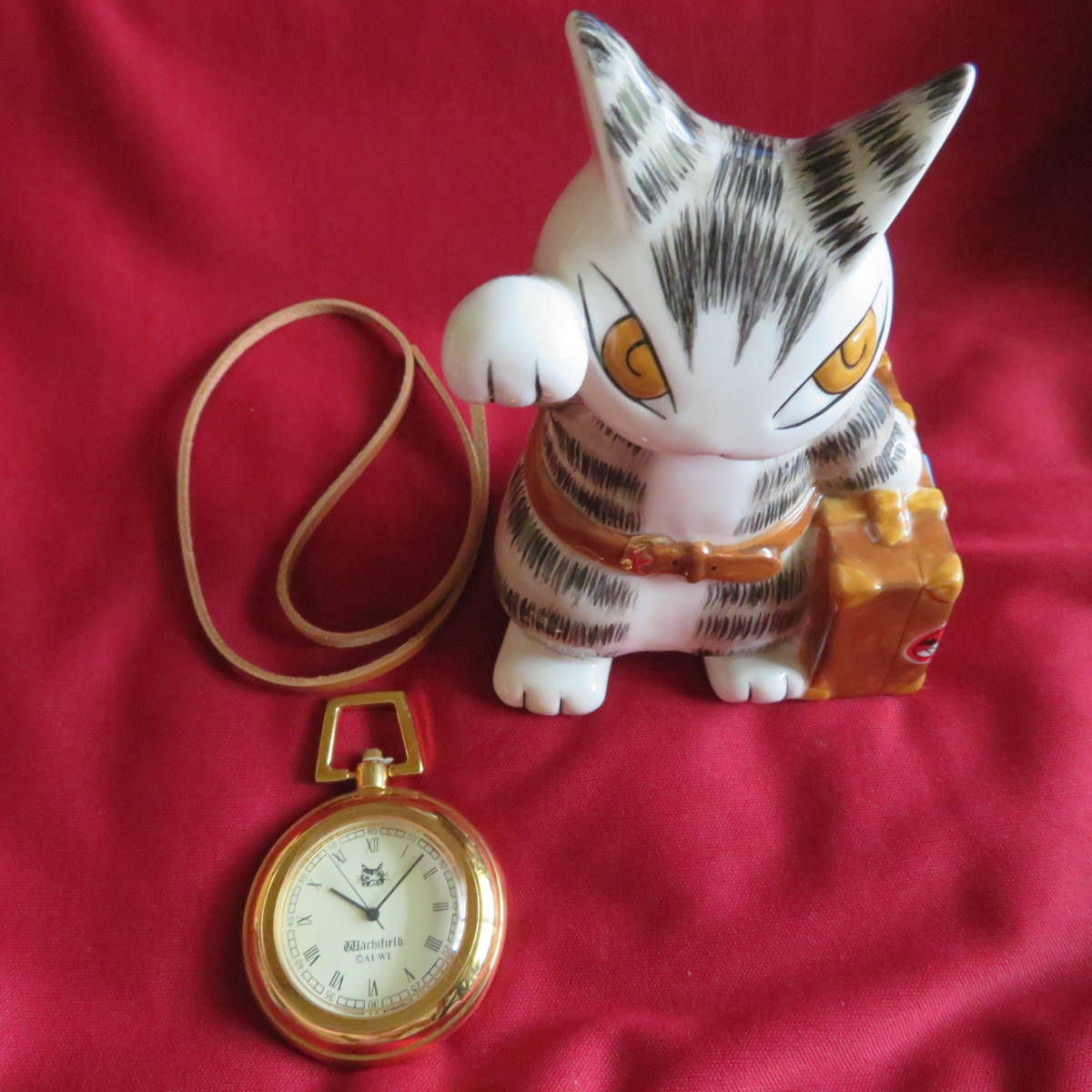 ダヤン わちふぃーるど 猫 キャラクター 月夜 Wachifield 置時計