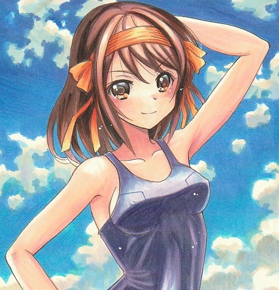 同人手描きイラスト 涼宮ハルヒ スク水 Sky サイズ 手描きイラスト 売買されたオークション情報 Yahooの商品情報をアーカイブ公開 オークファン Aucfan Com