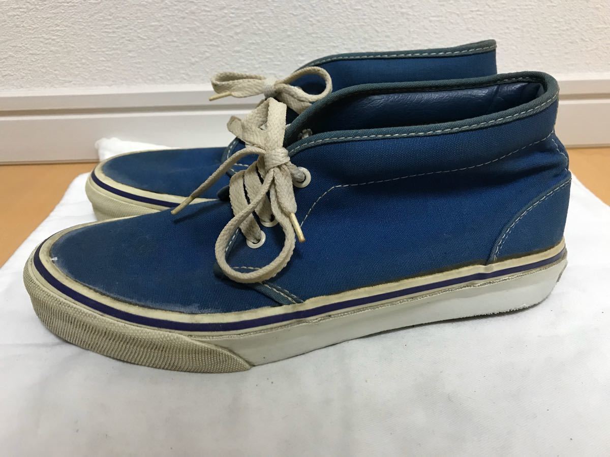 USA製 80s ビンテージ バンズ VANS チャッカブーツ CHUKKA ネイビー 紺 