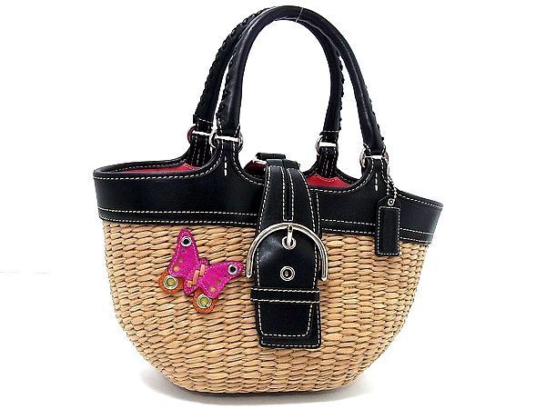 1円□美品□ COACH コーチ ロゴ 6270 バタフライストローバッグ