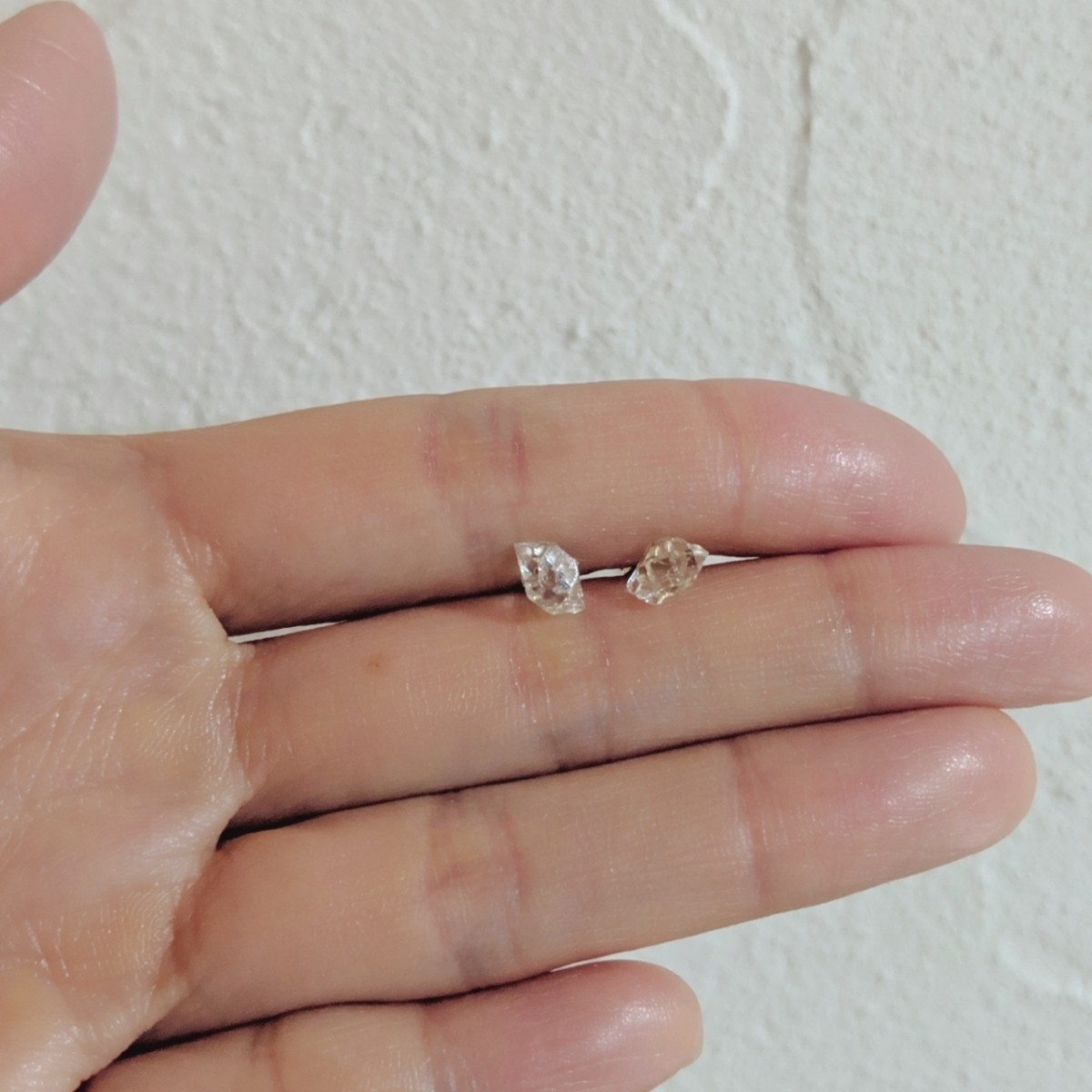 ハーキマーダイヤモンドのピアス◆ハンドメイド、天然石_2