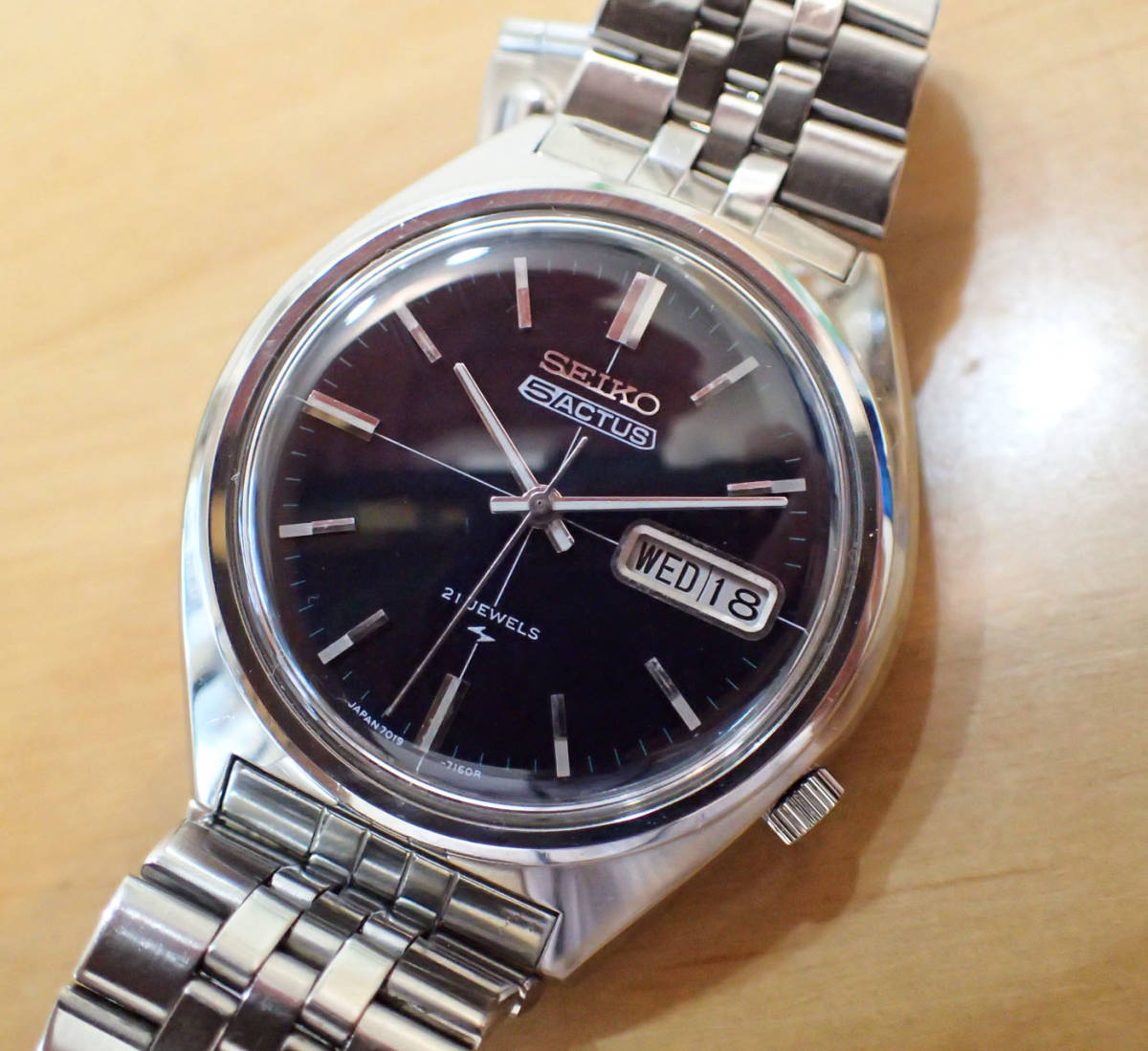 レア /美品◇SEIKO/セイコー5アクタス 21石 ◇グリーンダイヤル 7019