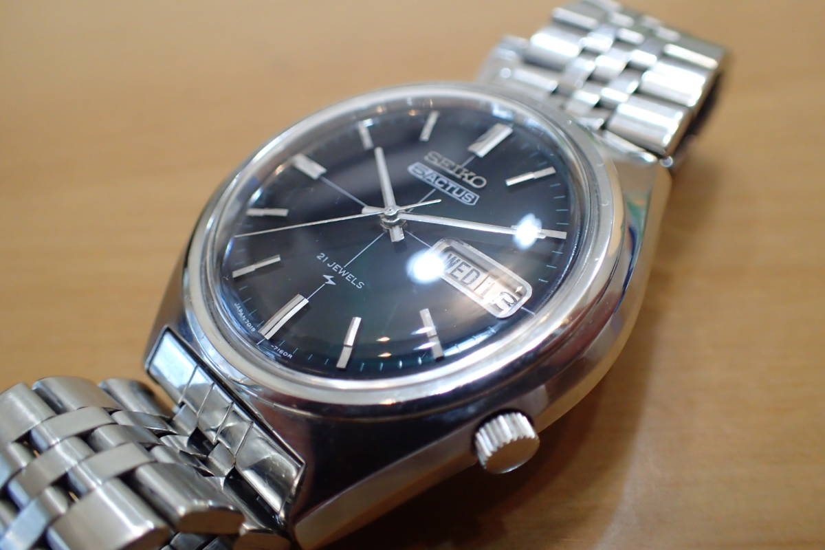 レア /美品◇SEIKO/セイコー5アクタス 21石 ◇グリーンダイヤル 7019 