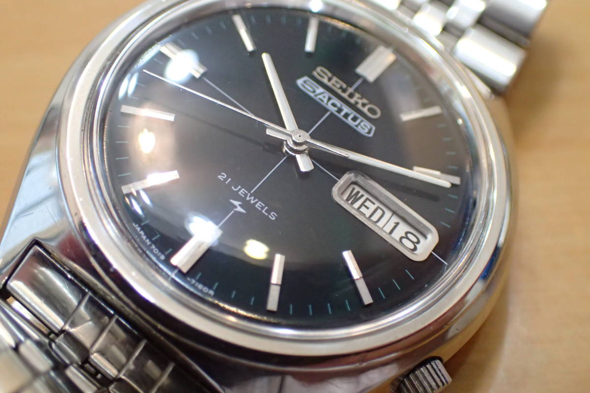 レア /美品◇SEIKO/セイコー5アクタス 21石 ◇グリーンダイヤル 7019