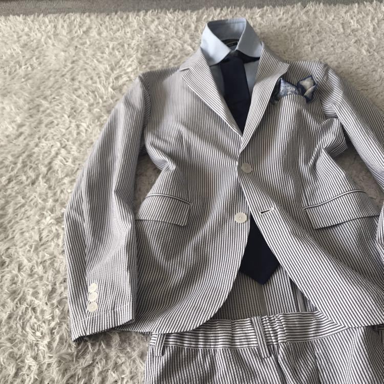 TR-Y★再入荷 ラスト1点★Sサイズ 新品 春夏定番スーツ★ 清潔感 春夏素材　エディフィスのCOOL MAXシアサッカー　ジャージースーツ