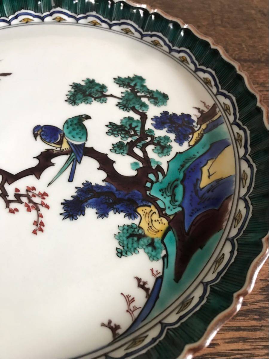 九谷焼 大皿 色絵 花鳥絵皿_3
