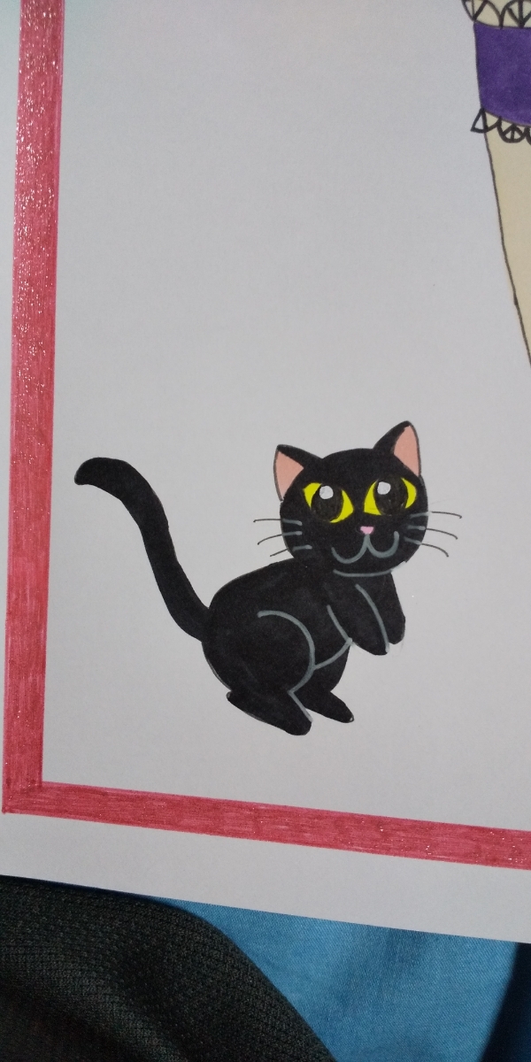 手描きイラスト オリジナル 元気な女の子と黒猫 手描きイラスト 売買されたオークション情報 Yahooの商品情報をアーカイブ公開 オークファン Aucfan Com