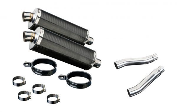 DELKEVIC スリップオンカーボンオーバルマフラー☆YAMAHA TRX850 1995