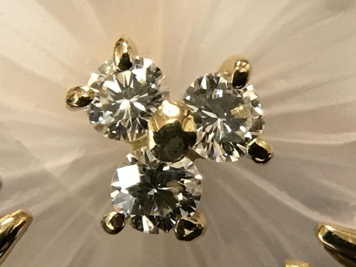 【値下げ交渉あり】アクアスキュータム　K18イエローゴールド　ローズクォーツ　ダイヤモンド　ピアス　9.3ｇ　美品　750刻印あり　紅水晶_4