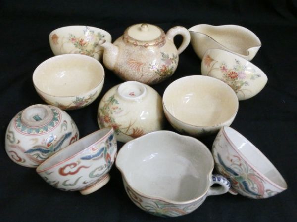 【品質保証，正規保証】 1円 薩摩 慶田 九谷 茶器 まとめてセット 急須 湯冷まし 湯呑 陶芸 骨董 ⑦(薩摩)｜売買されたオークション情報、yahooの商品情報をアーカイブ公開 - オークファン 薩摩