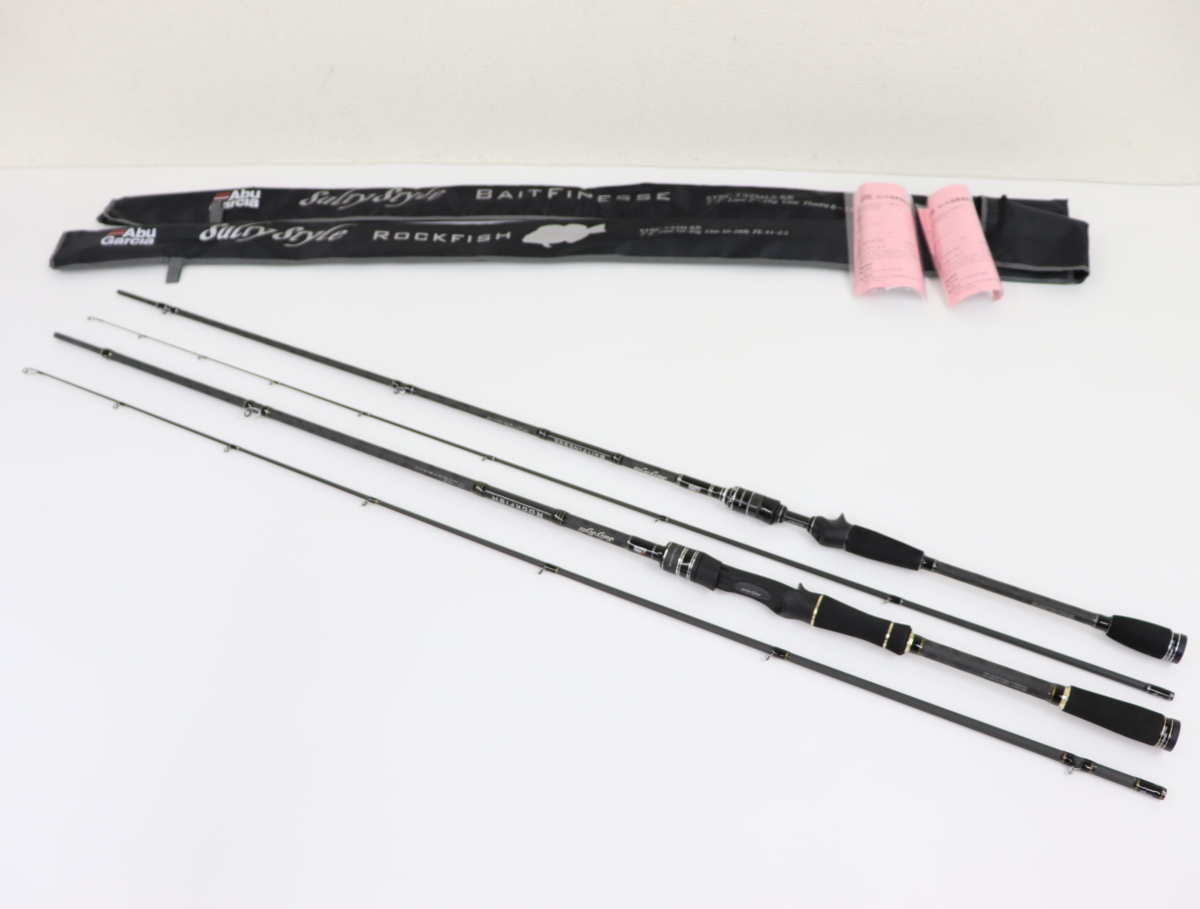 ABU アブガルシア ソルティスタイル ベイトフィネス STBC-732MLS-KR／ロックフィッシュ STRC-732H-KR 計2本 美品
